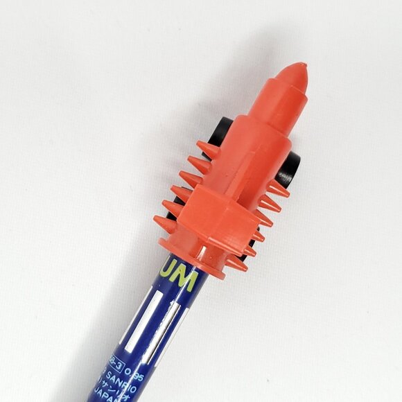 Vintage Sanrio Pencil Motorcycle Rocket Car Topper Rolling Wheels 1988 1989 - Picture 5 of 14